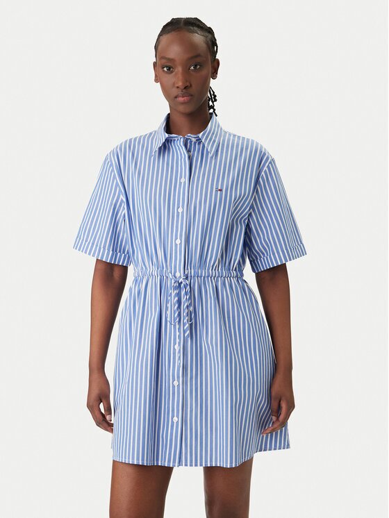 Tommy Jeans Rochie tip cămașă DW0DW20617 Regular Fit