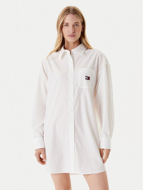 Tommy Jeans Rochie tip cămașă DW0DW21122 Relaxed Fit
