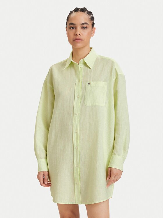 Tommy Jeans Rochie tip cămașă DW0DW22344 Relaxed Fit