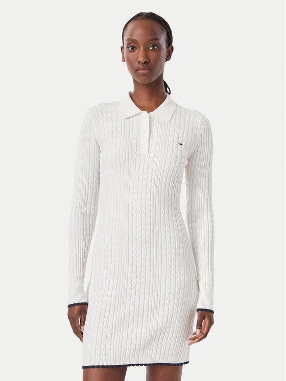 Tommy Jeans Rochie tricotată DW0DW23317 Slim Fit