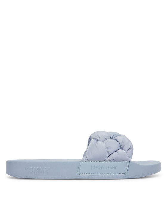 Tommy Jeans Şlapi Tjw Braided Slides EN0EN02975 Albastru celest