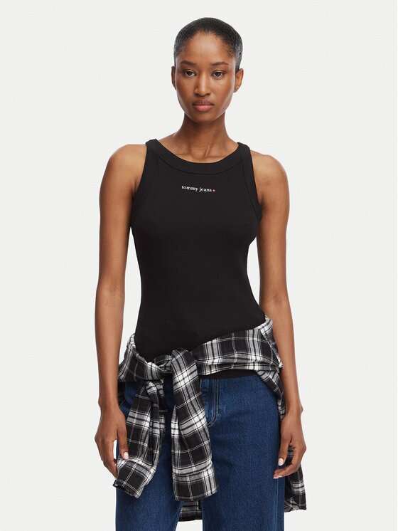 Tommy Jeans Top Ess Logo 1 DW0DW22806 Slim Fit