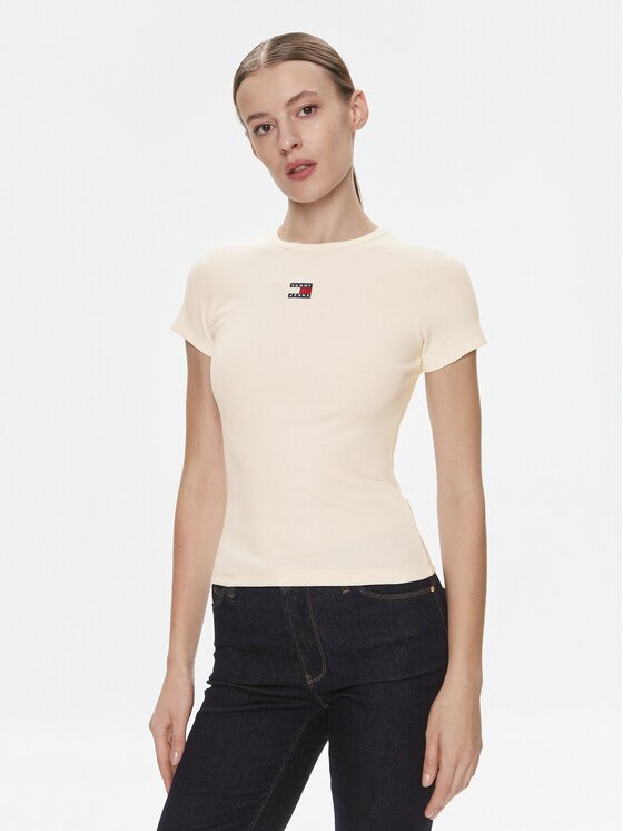 Tommy Jeans Tricou Badge DW0DW17881 Slim Fit