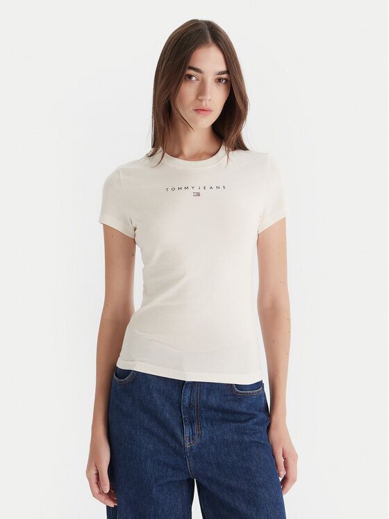 Tommy Jeans Tricou Bling Linear DW0DW21550 Slim Fit