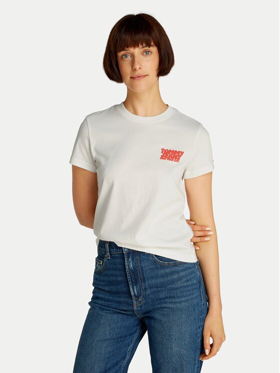Tommy Jeans Tricou Bubble DW0DW21338 Regular Fit