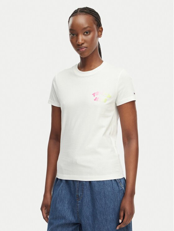 Tommy Jeans Tricou Bubble Logo DW0DW22310 Regular Fit