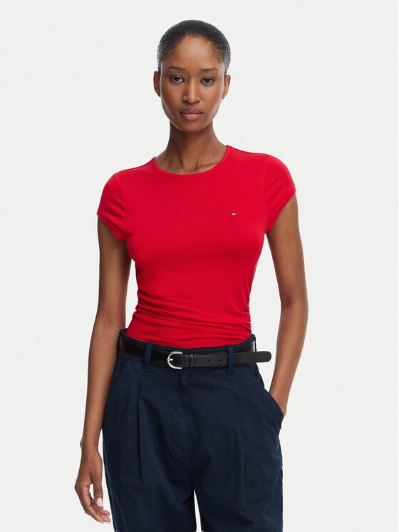 Tommy Jeans Tricou Draped DW0DW22802 Slim Fit