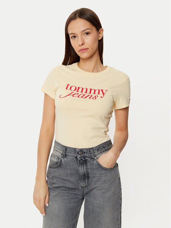 Tommy Jeans Tricou DW0DW19447 Slim Fit
