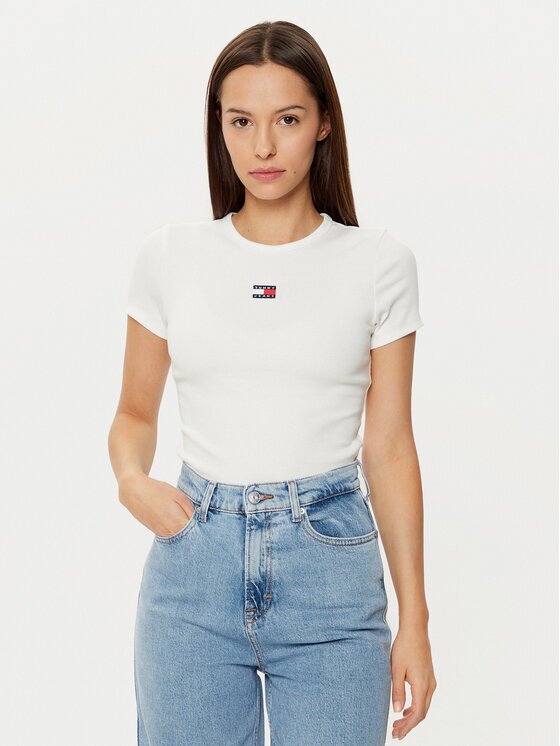 Tommy Jeans Tricou DW0DW20463 Slim Fit