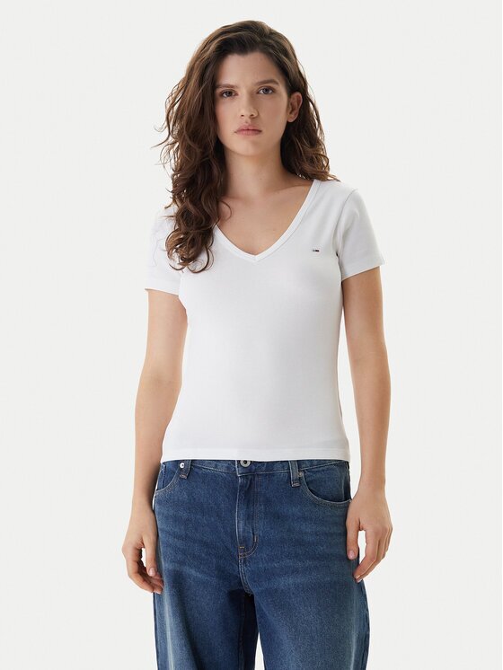 Tommy Jeans Tricou Essential DW0DW17385 Slim Fit