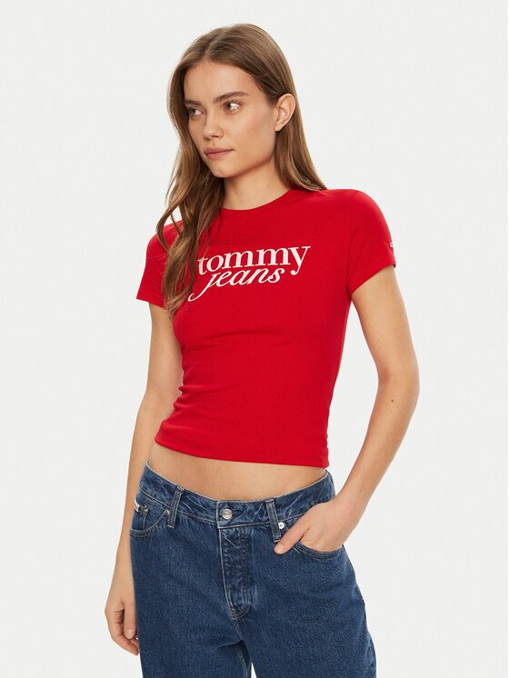 Tommy Jeans Tricou Essential DW0DW19447 Slim Fit