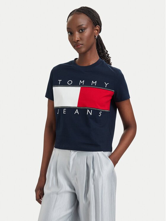 Tommy Jeans Tricou Flag DW0DW22818 Regular Fit