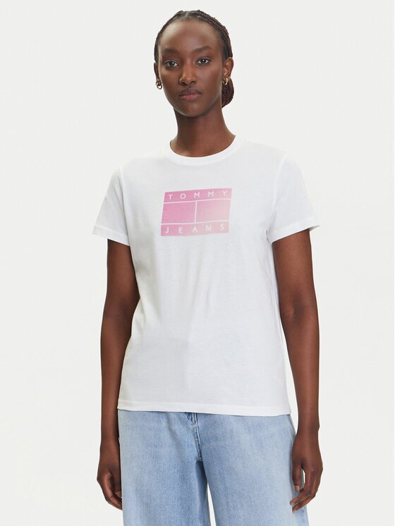 Tommy Jeans Tricou Gradient Flag DW0DW20905 Regular Fit