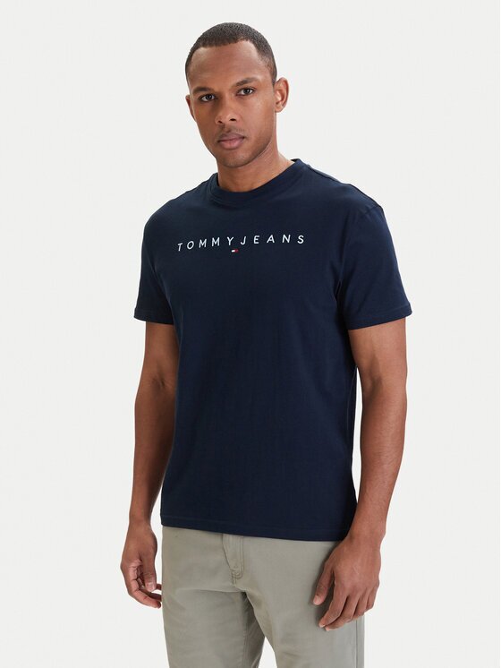 Tommy Jeans Tricou Linear Logo DM0DM20744 Regular Fit