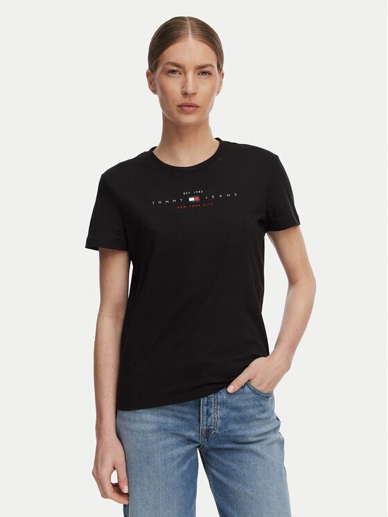 Tommy Jeans Tricou Linear Ss Tee DW0DW22789 Regular Fit