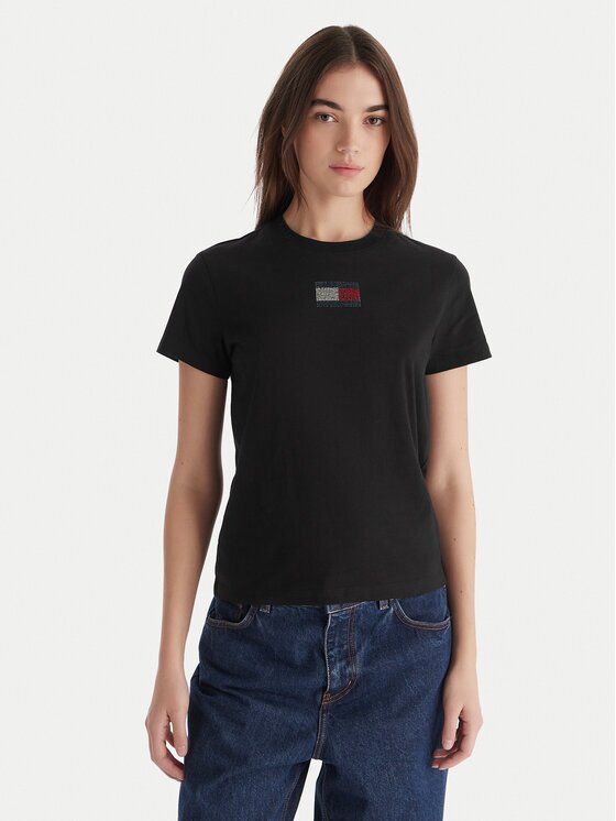 Tommy Jeans Tricou Party Flag DW0DW21965 Regular Fit