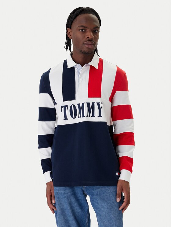 Tommy Jeans Tricou polo Archive Rugby DM0DM23054 Relaxed Fit