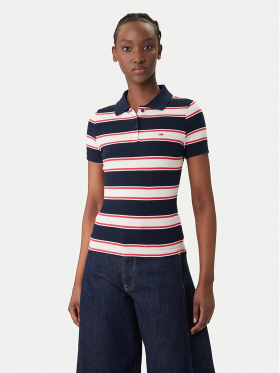 Tommy Jeans Tricou polo DW0DW22327 Slim Fit