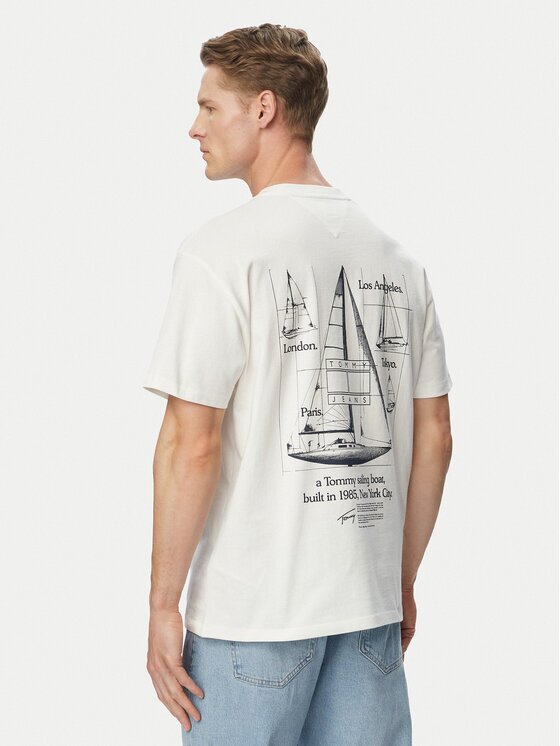 Tommy Jeans Tricou Sailboat DM0DM23184 Regular Fit
