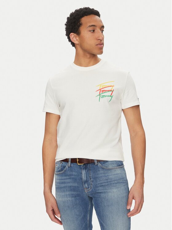 Tommy Jeans Tricou Twisted Signature DM0DM20771 Regular Fit