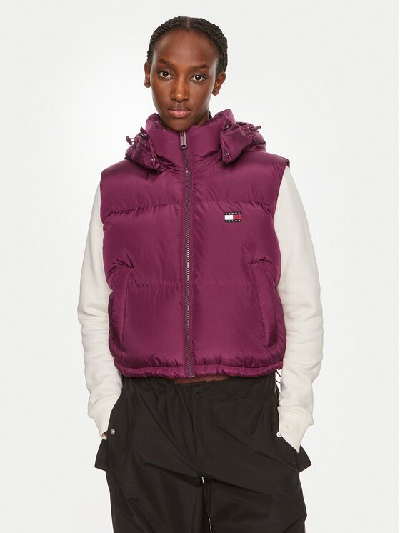 Tommy Jeans Vestă Alaska DW0DW18611 Cropped Fit