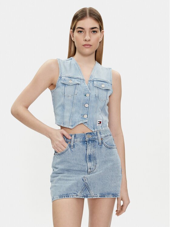 Tommy Jeans Vestă elegantă DW0DW17684 Regular Fit