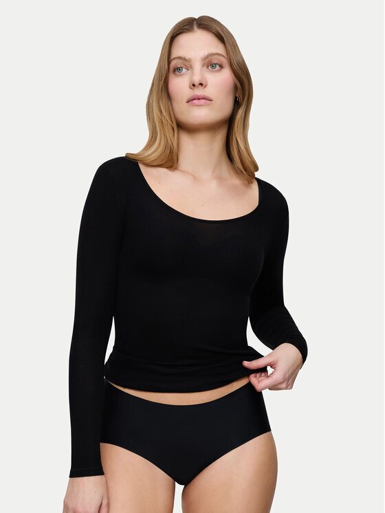 Triumph Bluză de pijama Bauty Layers 10225060 Slim Fit