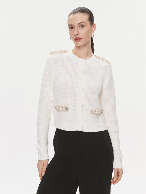 TWINSET Cardigan 241TP3111 Écru Regular Fit