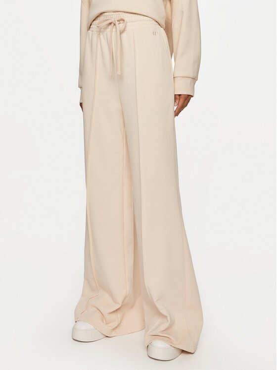 TWINSET Pantaloni palazzo 242TP2492 Écru Relaxed Fit