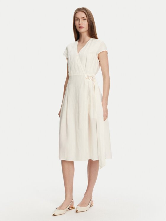 TWINSET Rochie de vară 251TT2072 Écru Loose Fit