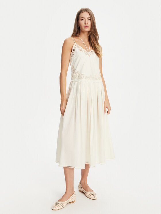 TWINSET Rochie de vară 251TT2160 Écru Regular Fit