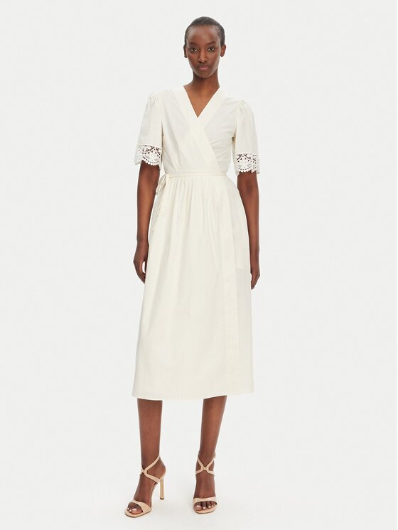 TWINSET Rochie de zi 251TT2091 Écru Loose Fit