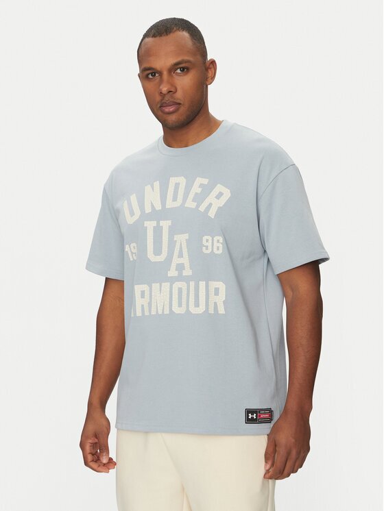 Under Armour Tricou Heavyweight Varsity 1390179 Albastru celest Oversize