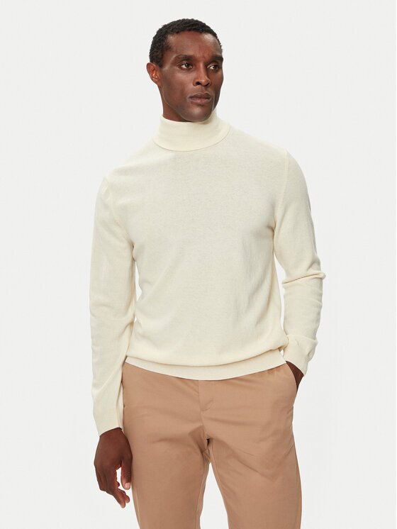 United Colors Of Benetton Bluză cu gât 1002U2180 Écru Regular Fit