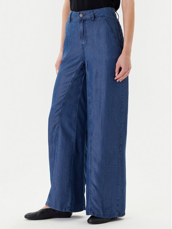 United Colors Of Benetton Pantaloni din material 4KHNDF09L Wide Leg