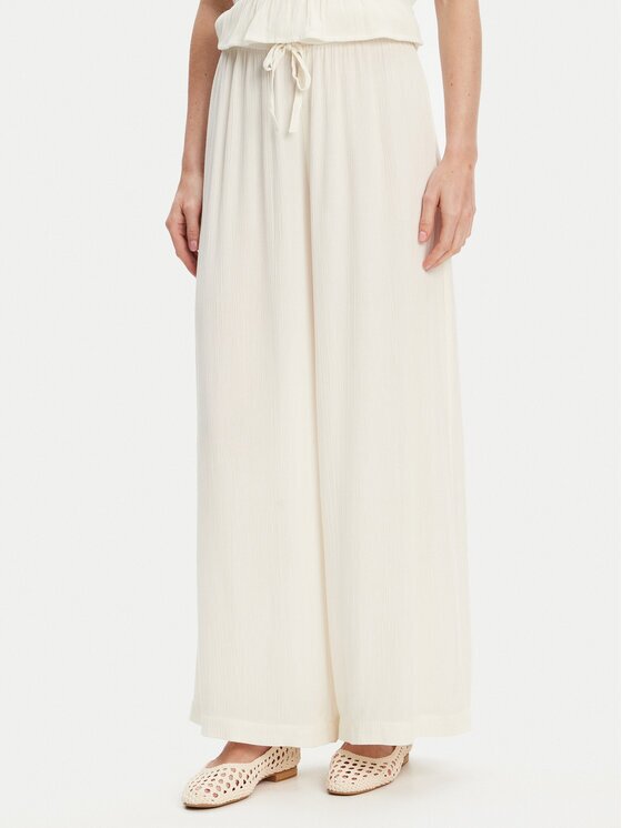 United Colors Of Benetton Pantaloni din material 4VW95F00C Écru Relaxed Fit