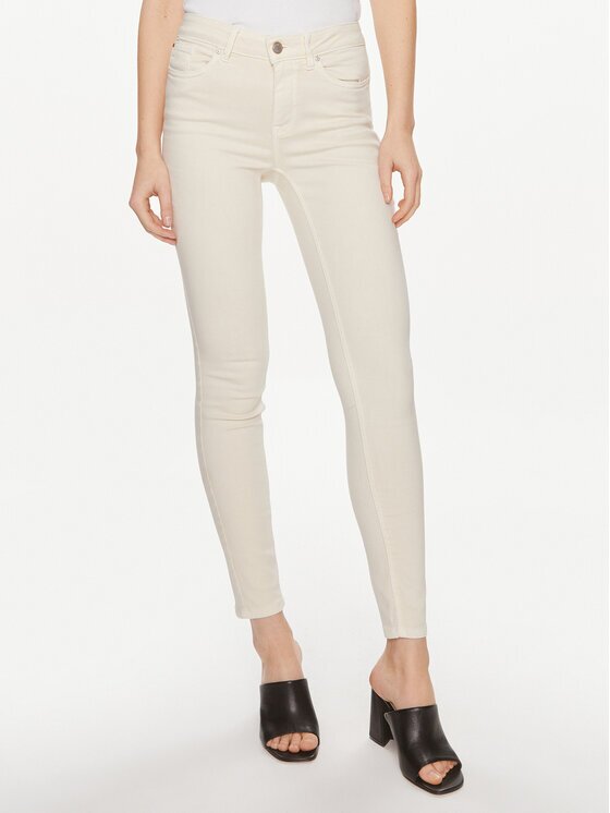 Vero Moda Blugi Flash 10307571 Écru Skinny Fit