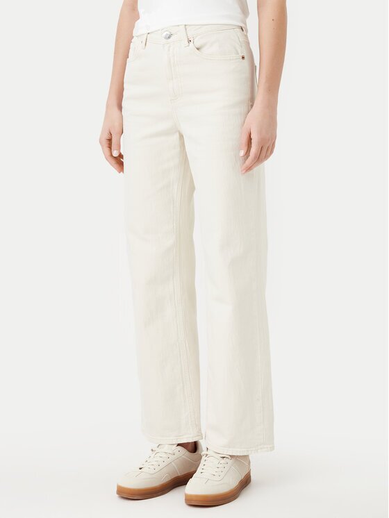 Vero Moda Blugi Tessa 10287303 Écru Wide Leg