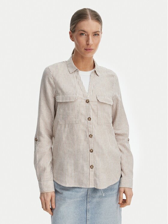 Vero Moda Cămașă Linn 10308407 Bej Regular Fit