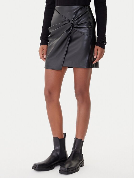 Vero Moda Fustă din imitație de piele Gawn 10333689 Regular Fit