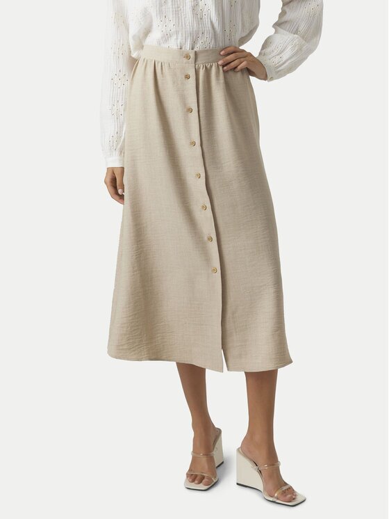 Vero Moda Fustă midi Melaney 10304134 Regular Fit