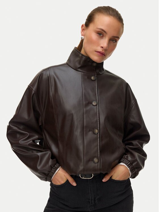 Vero Moda Geacă din imitație de piele Polly 10344161 Relaxed Fit