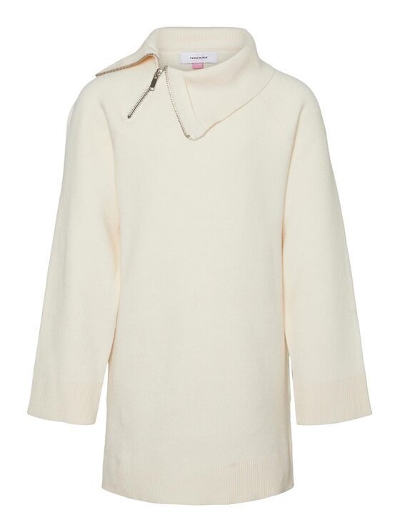 Vero Moda Girl Bluză cu gât Gold Needle 10278276 Écru Regular Fit
