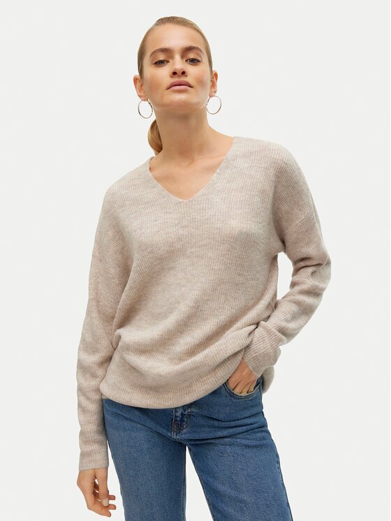 Vero Moda Pulover Crewlefile 10233357 Loose Fit