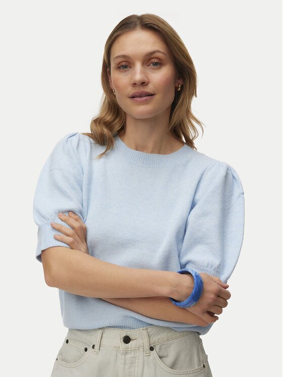 Vero Moda Pulover Doffy 10278313 Albastru celest Regular Fit