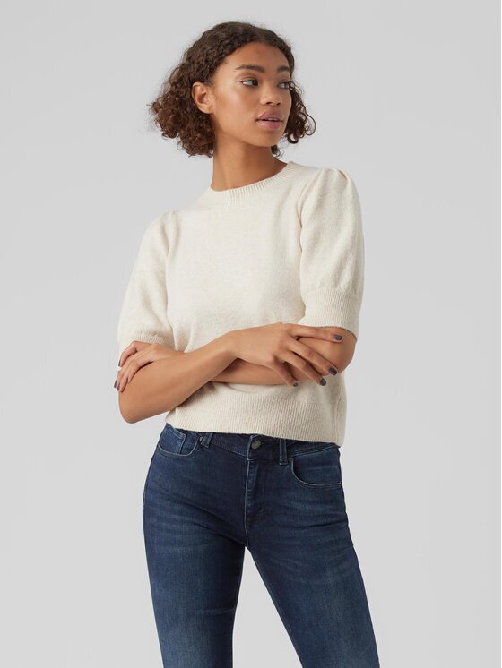 Vero Moda Pulover Doffy 10278313 Crem Regular Fit
