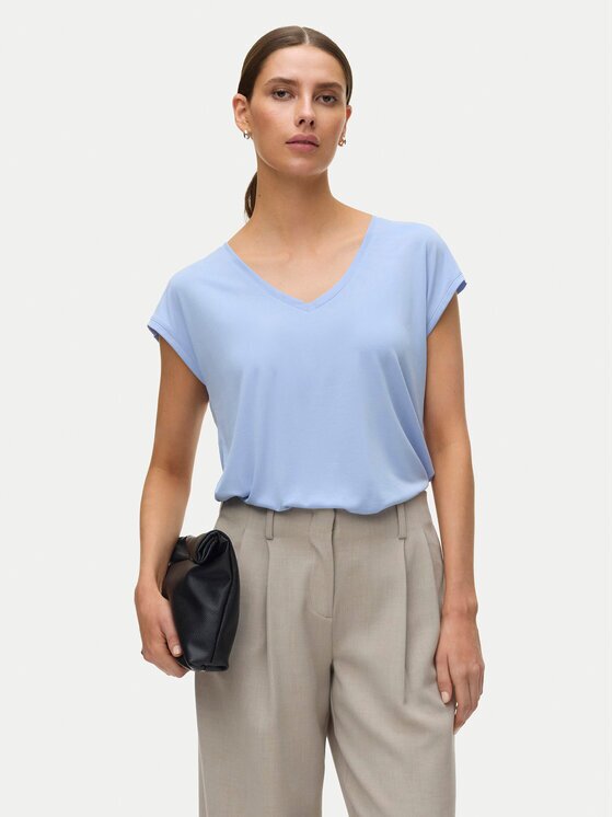 Vero Moda Tricou Filli 10247666 Albastru celest Relaxed Fit