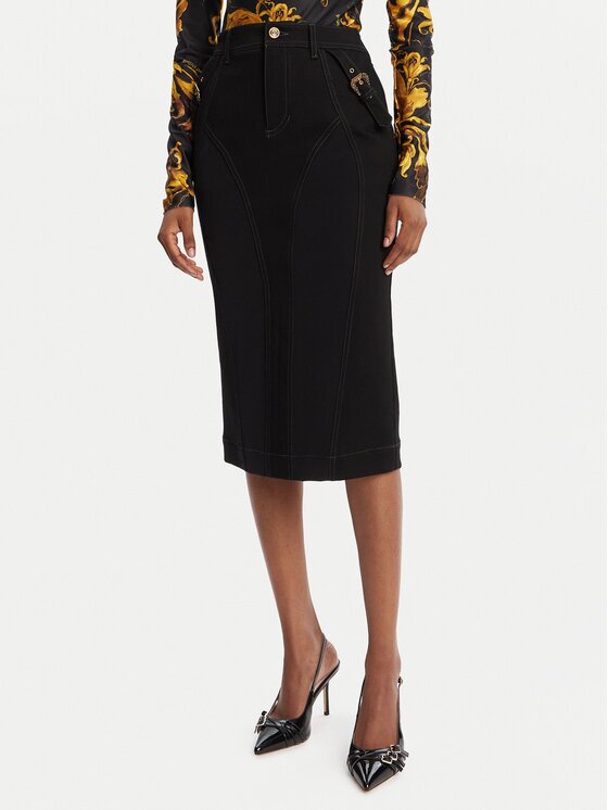 Versace Jeans Couture Fustă de blugi 79HAE84M DT037 Slim Fit