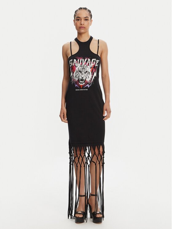 Versace Jeans Couture Rochie de zi Logo Fringes 78HAOE01 CJ02E Regular Fit