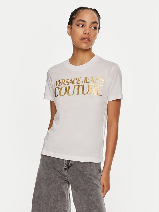 Versace Jeans Couture Tricou 77HAHT01 CJ00T Regular Fit
